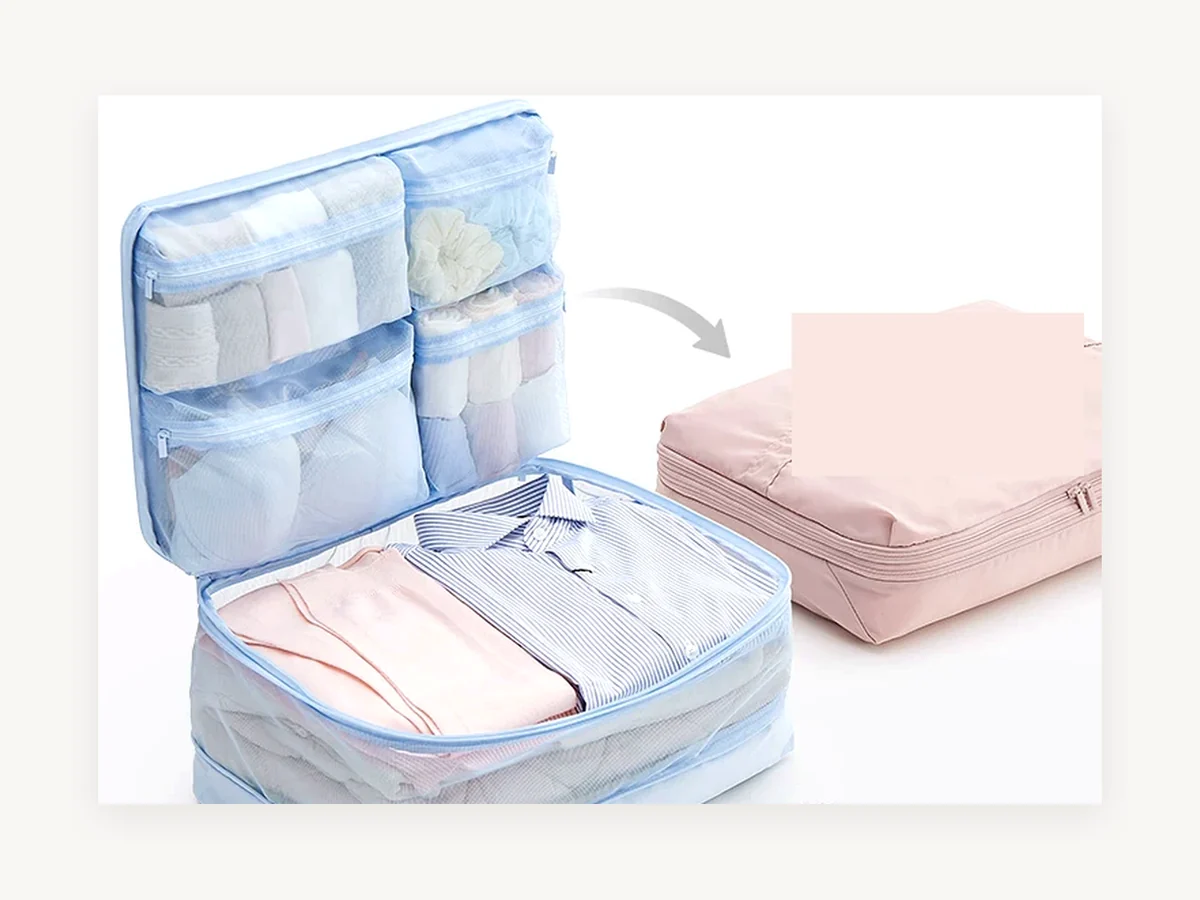 5-in-1 compression packing cubes product view